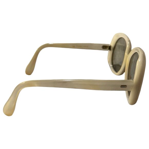 Vintage 70s Tilda Frame France Mod Oval Pearl Acetate Sunglasses 50‑18 Oversized main image 7